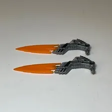 LEGO Hero Factory Fire Shooter w/Orange Flexible Rubber Blade 87806pb01 Lot of 2