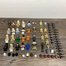 Lot Of Lego Star Wars Minifigures & Accessories Droids Helmets READ
