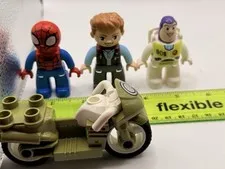 LEGO Duplo Mixed Lot- Buzz Lightyear, Spiderman, Jurassic World Owen & Motobike