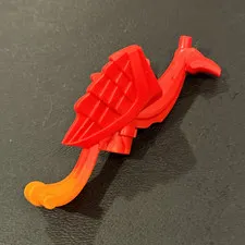 LEGO NINJAGO Red Weapon Accessory Part w/ Orange Handle Plastic 1pc