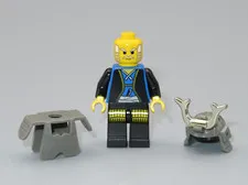 LEGO Vintage Shogun Ninja armor blue chrome gold horn minifigure 6083 6089