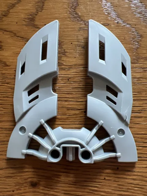 Lego 57529 Pearl Light Gray Bionicle Weapon Double Blade Shield Half Toa Nuparu