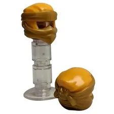 LEGO 2x Bright Light Orange NINJAGO Hood Wrap Type 9 Pearl Gold Genuine