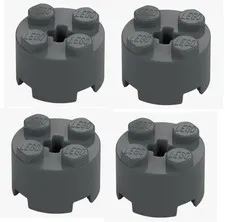 LEGO ® 4x round brick 2x2 dark stone grey dark grey 6143 4249139 new spare parts