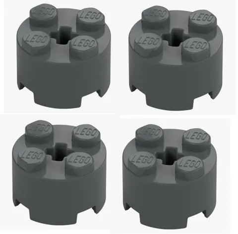 LEGO ® 4x round brick 2x2 dark stone grey dark grey 6143 4249139 new spare parts