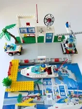 Lego Town Coastguard Hurricane Harbor #6338 1995 Manual Only Missing 3 Stickers
