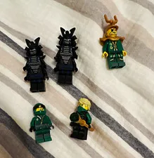 LEGO NINJAGO Minifigure Lot of 5, two lord Garmadon, 2 Lloyd, and Hutchins