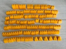 LEGO BRIGHT LIGHT ORANGE LOT 94 PCS 2X2 3X2 SLOPE BRICK VARIETY BUILDING PIECES