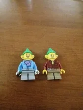 Lot Of 2 Lego Type Size Elves Holiday Christmas Theme Collectible 