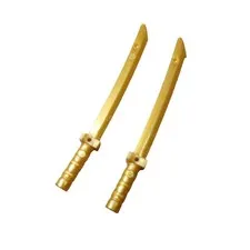 LEGO Lot of 2 Pearl Gold Katana Sword Castle Ninja Ninjago Minifigure Weapon