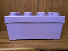LEGO Storage Brick Container EMPTY 8 Stud Large Purple Plastic Bin Box 14"x7"x5"
