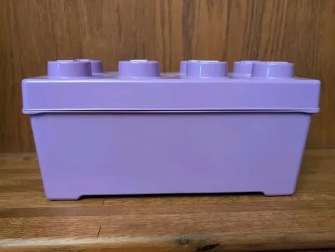 LEGO Storage Brick Container EMPTY 8 Stud Large Purple Plastic Bin Box 14"x7"x5"