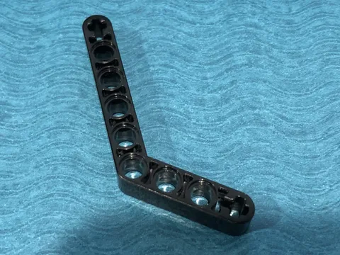 LEGO PART 6629 TECHNIC LIFTARM MODIFIED BENT THICK 1X9 (6-4) (BLACK)
