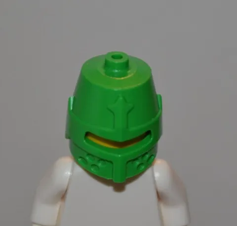 1 ~ Bright Green Castle Knight Helmet ~ ( Minifigure Accessories ) ~ New Lego
