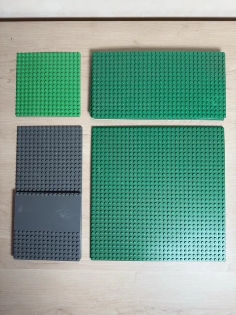 LEGO Baseplates Lot Green Gray Base Plates 32x32 16x32 16x24 16x16 Genuine
