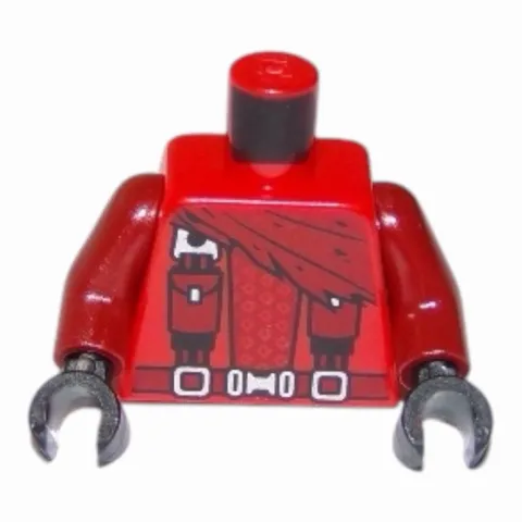 LEGO Minifigure Ninjago Cape, Suspenders, Pouches, Belt Buckle, Dragon Logo
