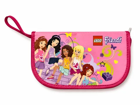LEGO Friends Pink Zip Around Mini Figure Doll Carrying  Case Organizer Pouch
