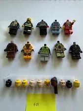 LEGO Minifigure Body Parts Lot Torsos Legs & Heads, Loose Multicolor Plastic