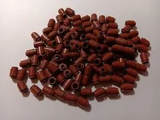 LEGO BULK LOT OF 100 REDDISH BROWN 1X1 ROUND BRICKS OPEN STUD #3062B