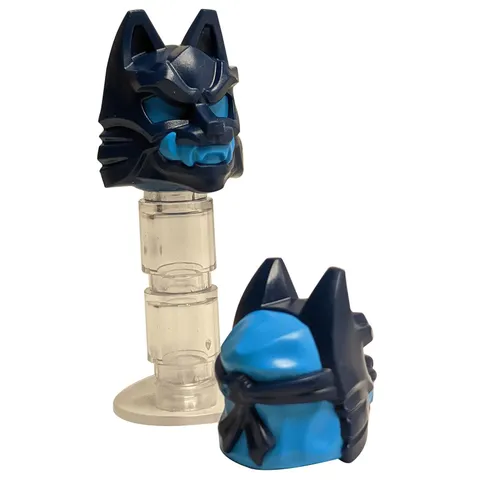 LEGO 2x Dark Blue Wolf Mask Headgear Dark Azure Eyes Genuine