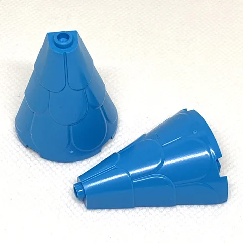 LEGO Parts Dk. Azure Tower Roof 2 x 4 x 4 Half Cone Shaped w/Roof Tile 35563 X 2