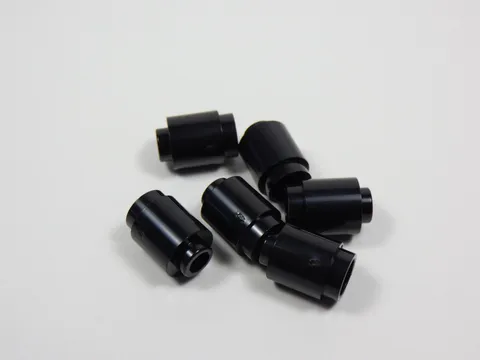 LEGO Lot of 6 Black Round 1x1 Bricks w/ Open Center S4