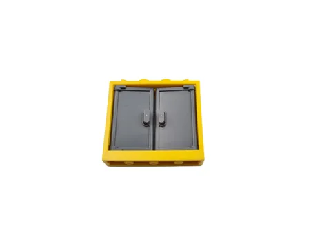 2 Lego® 9V RC TRAIN Railway Flap Clap Doors Set YELLOW DARK BLUISH GREY