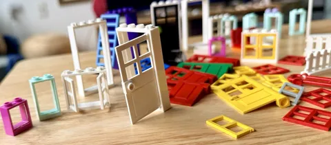 LEGO Fabuland Bulk Lot Doors Windows Frames Parts Pieces Multicolor Plastic