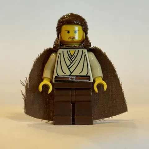 LEGO Star Wars Qui-Gon Jinn Minifigure sw0027 Original Cape
