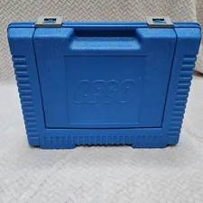 LEGO Vintage 1985 Case BLUE Carrying Suitcase Container With Lego Lot