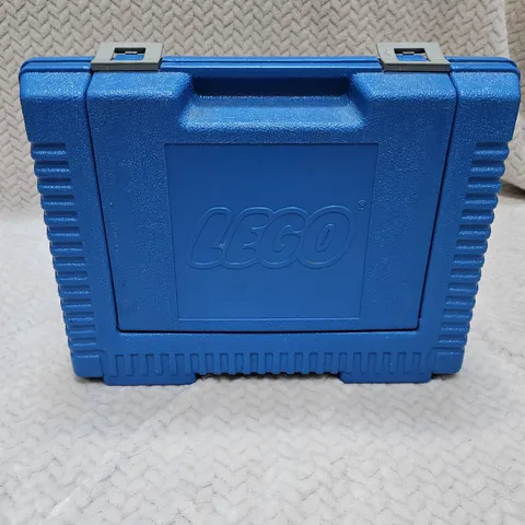 LEGO Vintage 1985 Case BLUE Carrying Suitcase Container With Lego Lot