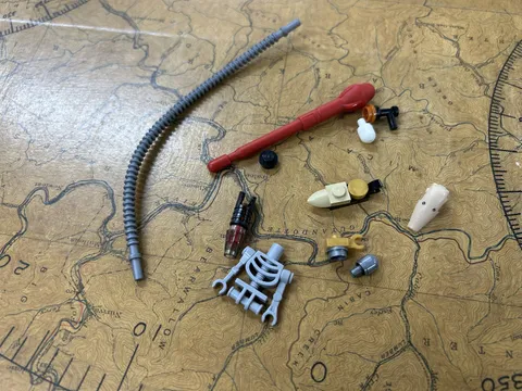 LEGO Minifigure Skeleton Parts Weapons Missile Hose Misc Lot