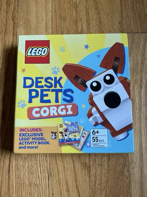 LEGO Desk Pets Corgi Activity Kit 55pc Book Set New Sealed Age 6+