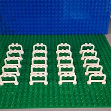 LEGO Bar 1 x 4 x 2 Open-Studs Fence Barriers In White. 20 Pieces