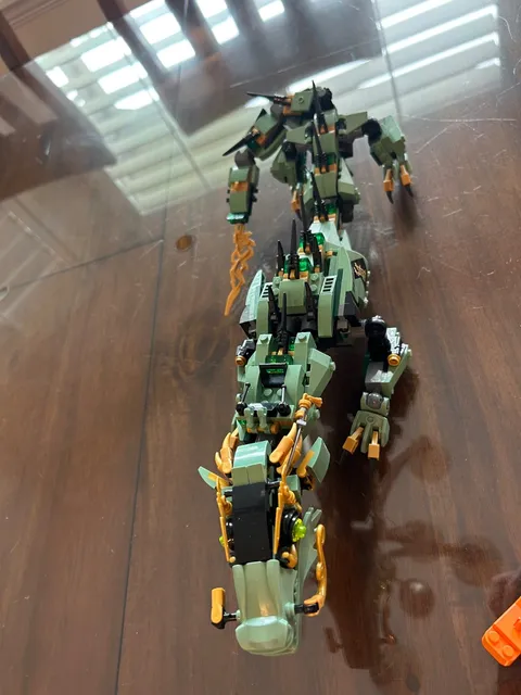 USED 99% Complete+4 figures LEGO Ninjago Movie: Green Ninja Mech Dragon (70612)