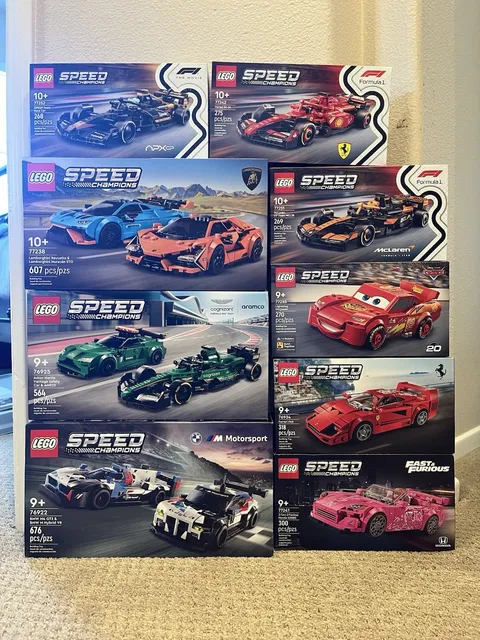 LEGO Speed Champions 9 sets! 12 total cars ferarri lightning mcqueen mclaren f1