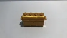 Lego Container, Treasure Chest Thin Hinge Curved Lid 4738ac01 Pearl Gold