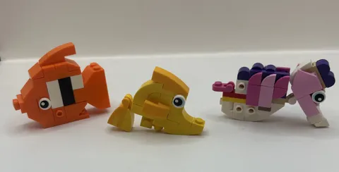 LEGO CREATOR:  Clown Fish, Sea Horse And Yellow Fish Lot Of 3