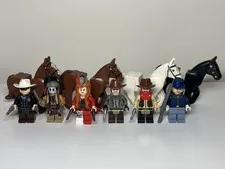 LEGO Lone Ranger 79108 79106 Minifigures Horses Red Harrington Stagecoach Escape