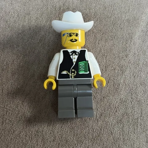 LEGO Wild West Banker Minifigure EUC From Set 6765 Gold City Junction No Hair
