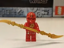 NEW Ninjago NRG Kai w Golden Double Spear Custom Lego Minifigure  9591