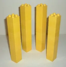 Lego DUPLO Lot of 42 Pieces - Yellow 2x2 Building Blocks Bricks