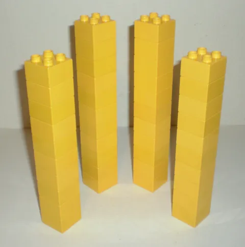 Lego DUPLO Lot of 42 Pieces - Yellow 2x2 Building Blocks Bricks