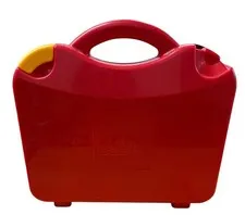 Lego Red Storage Container Plastic Case Travel Carry Bin With Dividers 