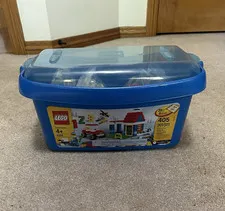 LEGO Bricks & More 6166 Bulk Lot 405 Pieces Multicolor Storage Tub (About 4lbs)