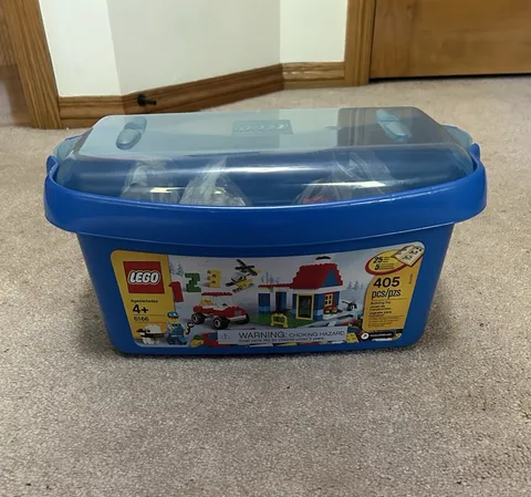 LEGO Bricks & More 6166 Bulk Lot 405 Pieces Multicolor Storage Tub (About 4lbs)