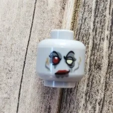 NEW Lego Gray MINIFIG HEAD Female Girl Zombie Bride -Halloween Monster Fighters