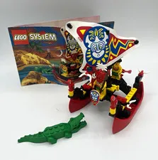 LEGO Pirates Islanders 6256 Catamaran w/Crocodile, 2 Minifigs, & Booklet 1994