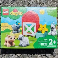LEGO Duplo My First Farm Animal Care 10949 Preschool Building Toy 11 Pcs New