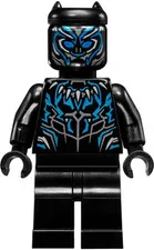 LEGO [No Color/Any Color] Black Panther - Metallic Light Blue Highlights sh0478